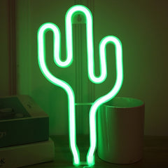LED Pineapple And Cactus Table Lamp