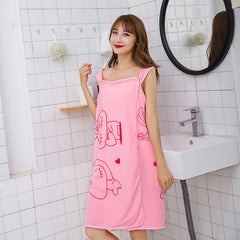 Cartoon Microfiber Bath Towel for Women